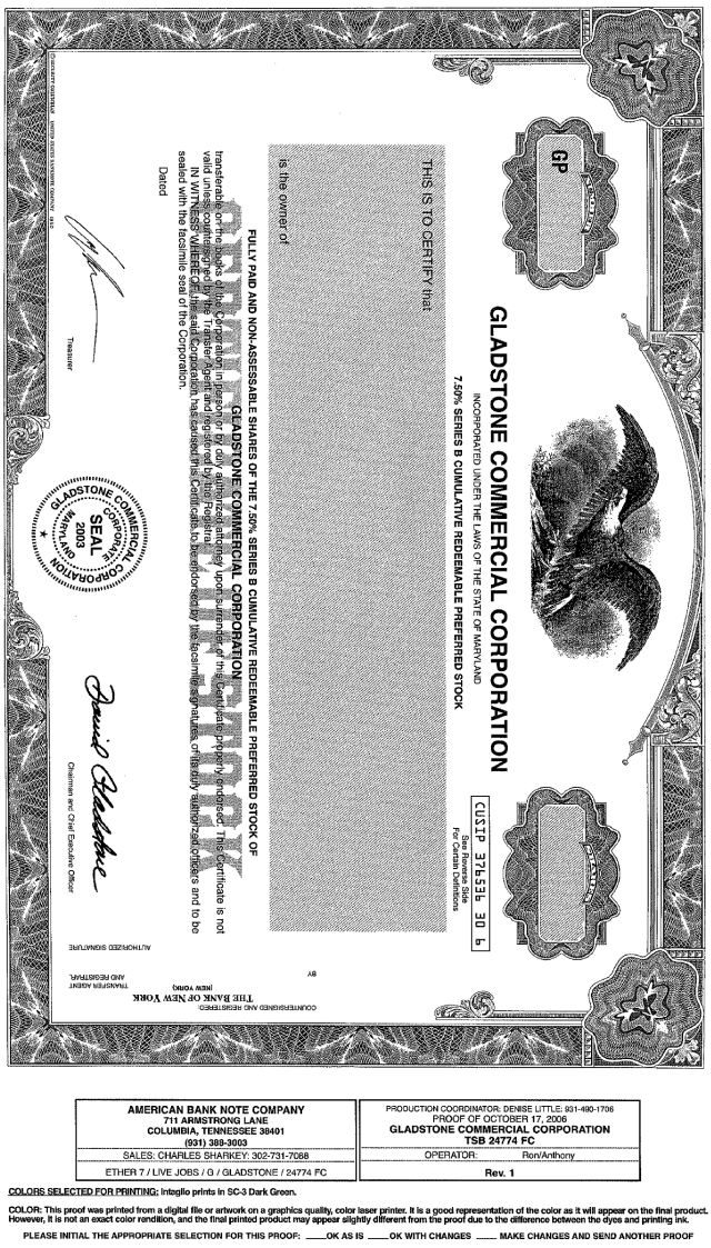 (STOCK CERTIFICATE)